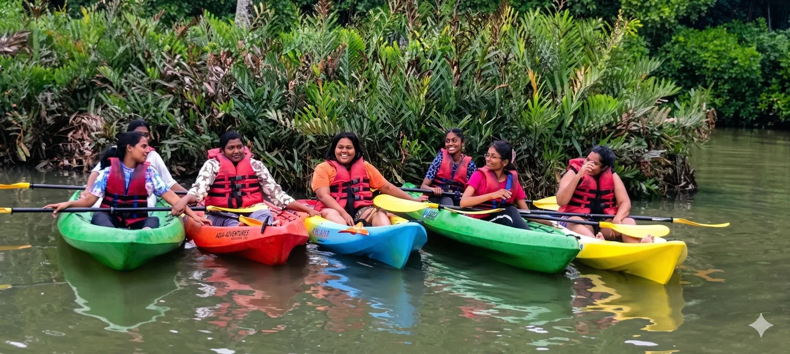 Group ATV quad bike ride on terrain beside Paravur Backwaters near Varkala